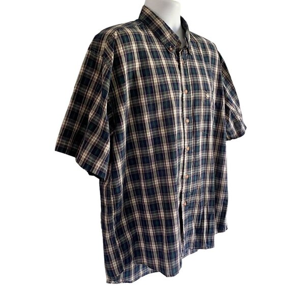 Knights Of Round Table Plaid Short Sleeve Button Down Shirt Men's Large - Picture 4 of 11